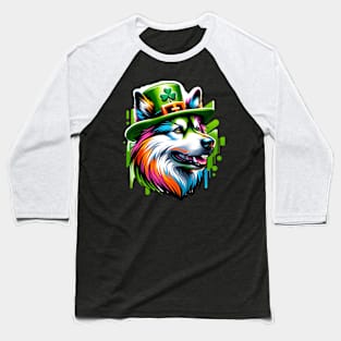 Norwegian Elkhound Celebrates Saint Patrick's Day Baseball T-Shirt